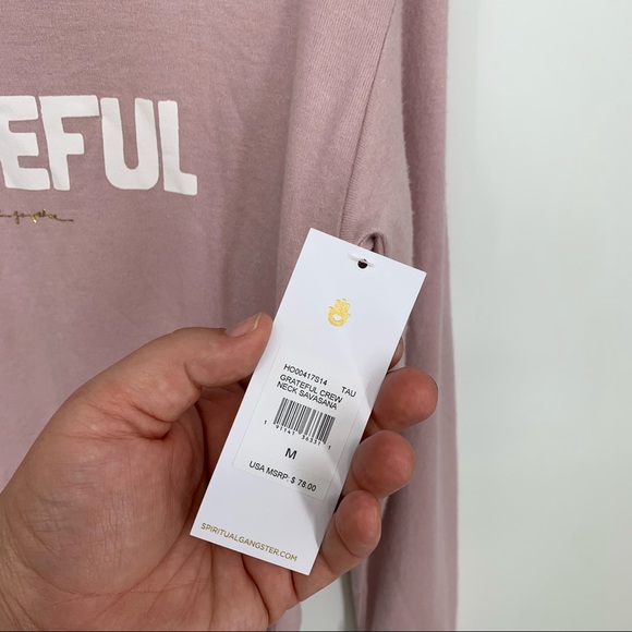 Spiritual Gangster Mauve Grateful Sweatshirt - Picture 7 of 9